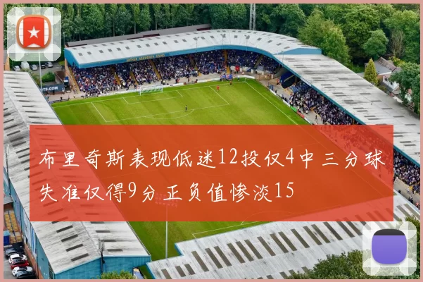 布里奇斯表现低迷12投仅4中三分球失准仅得9分正负值惨淡15